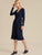 Premium Surplice Neck Tie Side Rib-knit Dress