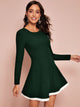 Contrast Trim Skater Dress