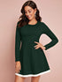 Contrast Trim Skater Dress