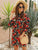 Floral Print Layered Sleeve Dress