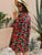 Floral Print Layered Sleeve Dress