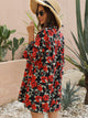 Floral Print Layered Sleeve Dress