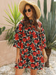 Floral Print Layered Sleeve Dress