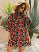 Floral Print Layered Sleeve Dress