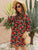 Floral Print Layered Sleeve Dress