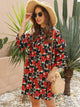 Floral Print Layered Sleeve Dress