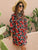 Floral Print Layered Sleeve Dress