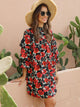 Floral Print Layered Sleeve Dress