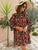 Floral Print Layered Sleeve Dress