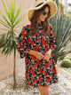 Floral Print Layered Sleeve Dress