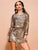 Missord Fitted Sequin Dress With Belt