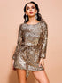 Missord Fitted Sequin Dress With Belt