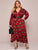 Plus Leopard Print Wrap A-line Dress