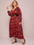Plus Leopard Print Wrap A-line Dress
