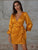 Double Crazy Plunging Neck Wrap Knot Satin Dress