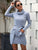 High Neck Pocket Side Belted Dress