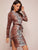 Tiger Print Belted Split Thigh Dress