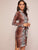 Tiger Print Belted Split Thigh Dress