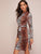 Tiger Print Belted Split Thigh Dress