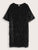Sequin Fringe Keyhole Back Tunic Dress