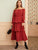Solid Frill Trim Layered Hem Bardot Dress