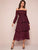 Chiffon Bardot Confetti Heart Frill Trim A-line Dress