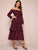 Chiffon Bardot Confetti Heart Frill Trim A-line Dress