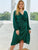Plus Ruffle Trim Satin Wrap Dress