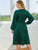 Plus Ruffle Trim Satin Wrap Dress