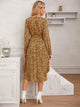 Leopard Print Split Hem A-line Dress