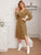 Leopard Print Split Hem A-line Dress