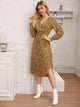 Leopard Print Split Hem A-line Dress