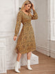 Leopard Print Split Hem A-line Dress