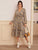 Allover Print Surplice Neck A-line Dress