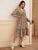 Allover Print Surplice Neck A-line Dress