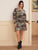 Floral Print Frill A-line Dress