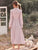 Swiss Dot Ruffle Trim Pleated Hem Shirt Dress