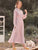 Swiss Dot Ruffle Trim Pleated Hem Shirt Dress