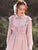 Swiss Dot Ruffle Trim Pleated Hem Shirt Dress