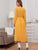 Solid Ruffle Trim V-Neck Chiffon Dress