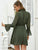 Swiss Dot Lettuce Frill Drawstring Waist Dress