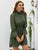 Swiss Dot Lettuce Frill Drawstring Waist Dress