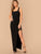 Thick Strap Split Thigh Dress Without Belt