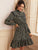 Ditsy Floral Print Ruffle Trim Dress