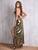 SBetro Criss-cross Backless Split Thigh Metallic Cami Prom Dress