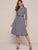 Binding Detail Houndstooth Fit & Flare Dress Without Belt