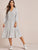 Solid V-Neck Babydoll Dress