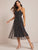 Floral Print Contrast Mesh Cami Dress