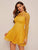 Sheer Yoke Guipure Lace Overlay Skater Dress