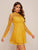 Sheer Yoke Guipure Lace Overlay Skater Dress